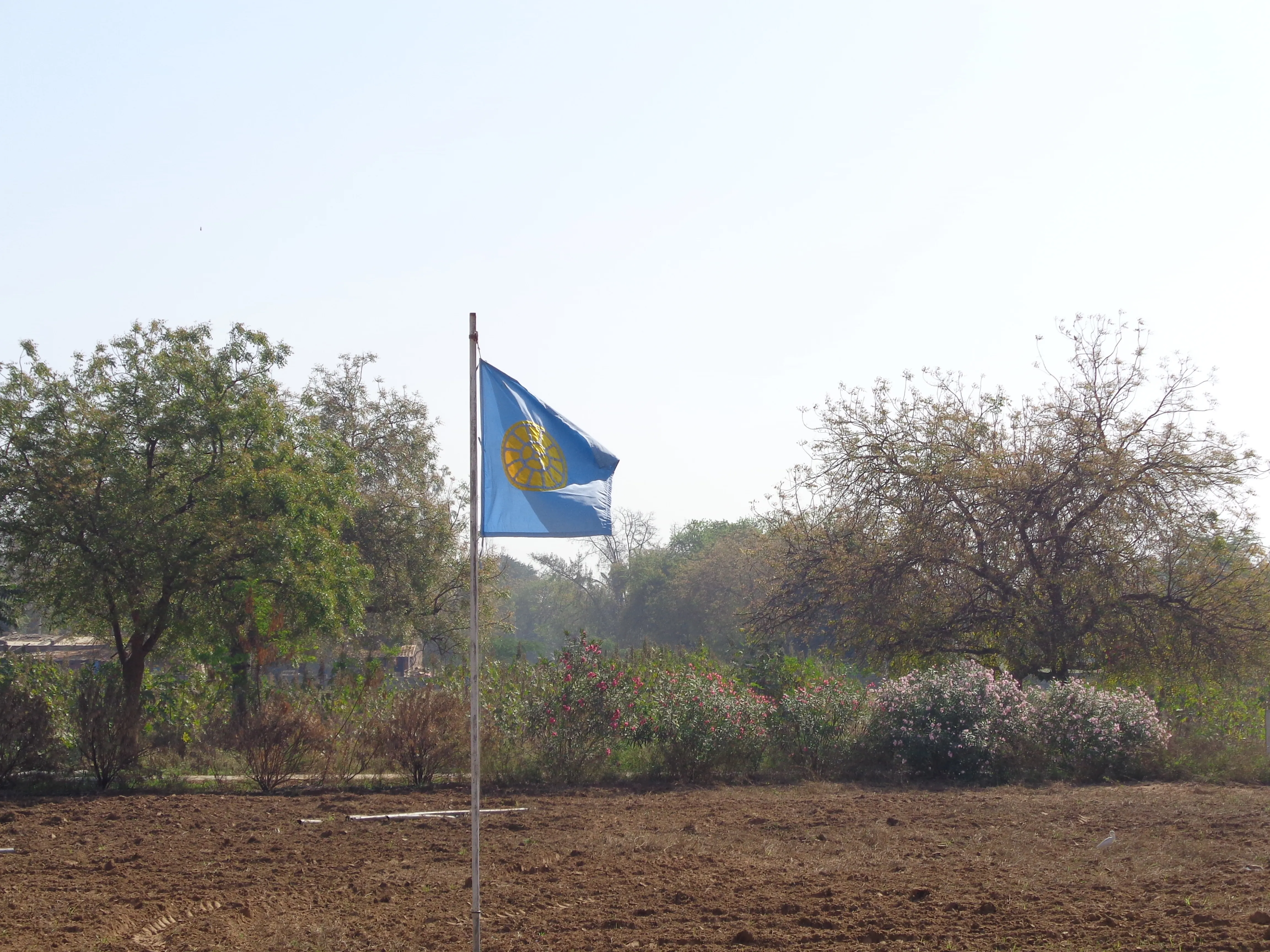 Ompuri flag flying in the peaceful surroundings